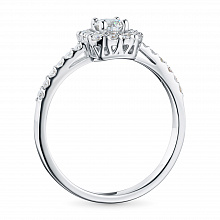 Кольцо из серебра с выращенными бриллиантами