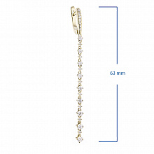 Yellow gold earrings with grown diamonds