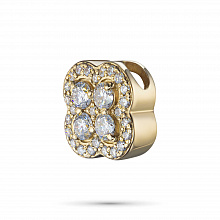 Silver pendant with grown diamonds