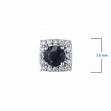 White gold stud earrings with diamonds