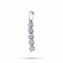 Silver pendant with grown diamonds