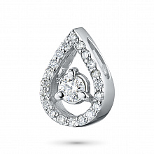 Silver pendant with grown diamonds