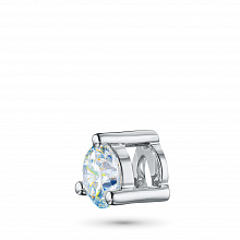 Кулон из белого золота с выращенным бриллиантом