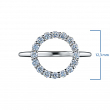 Silver ring with grown diamonds