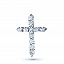 Кулон из белого золота с выращенными бриллиантами