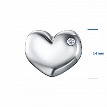 Кулон из серебра с выращенным бриллиантом