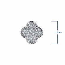 White gold stud earrings with grown diamonds