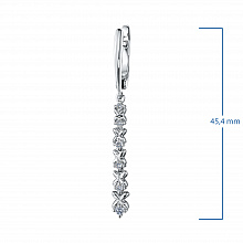 Silver earrings with grown diamonds